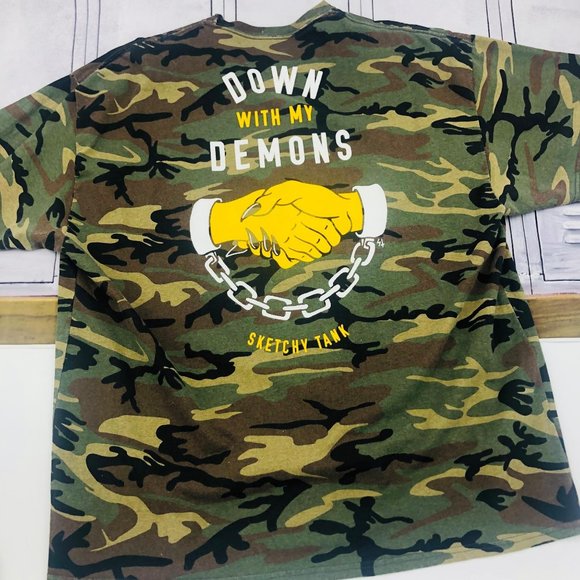 sketchy tank down with my demons hoodie